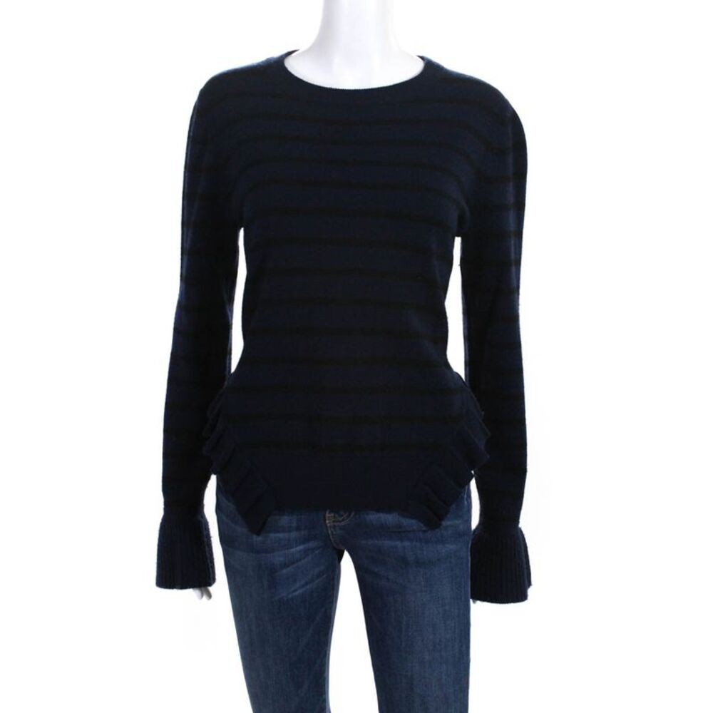 Tabula Rasa Womens Kabylie Stripe Merino Wool Sweater Blue Size Medium 11421593